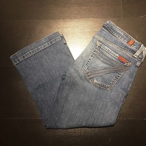7 For All Mankind Dojo Cropped Capri Jeans 28”